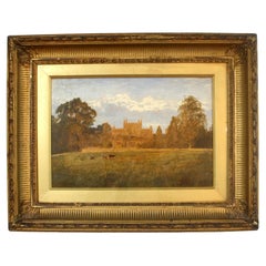 Later 19th Century English Oil Painting on Canvas in Period Frame