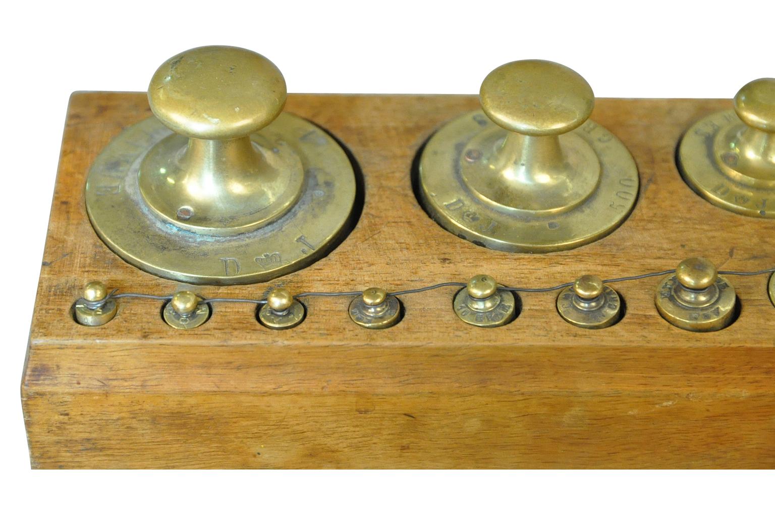 Later 19th Century French Set of Scale Weights 1