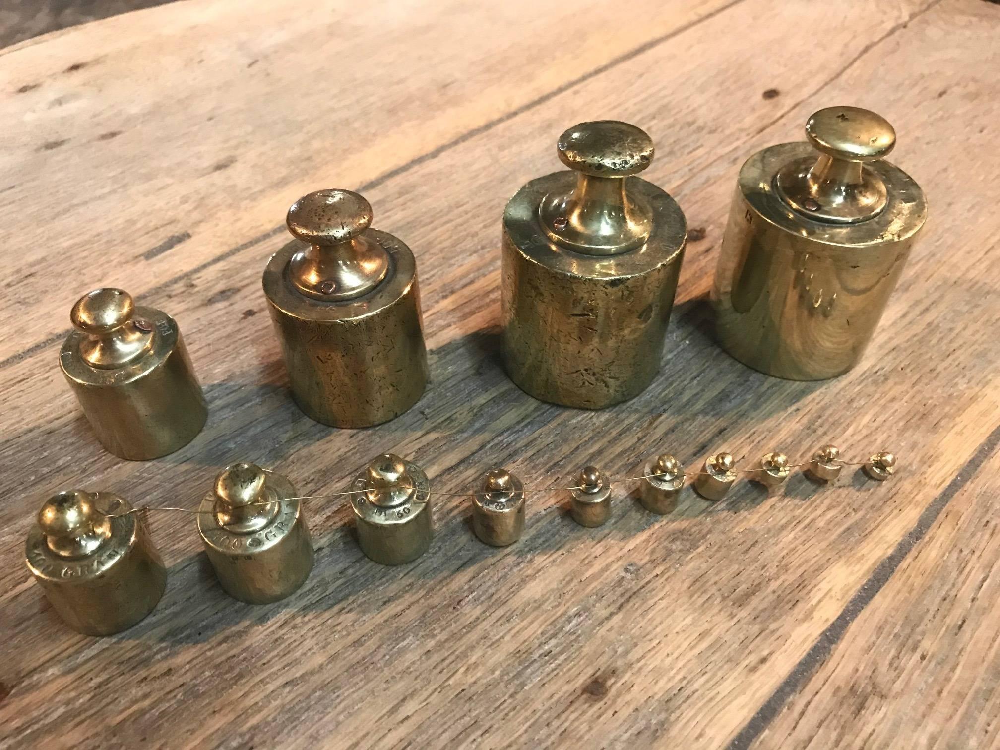 Later 19th Century French Set of Scale Weights 3