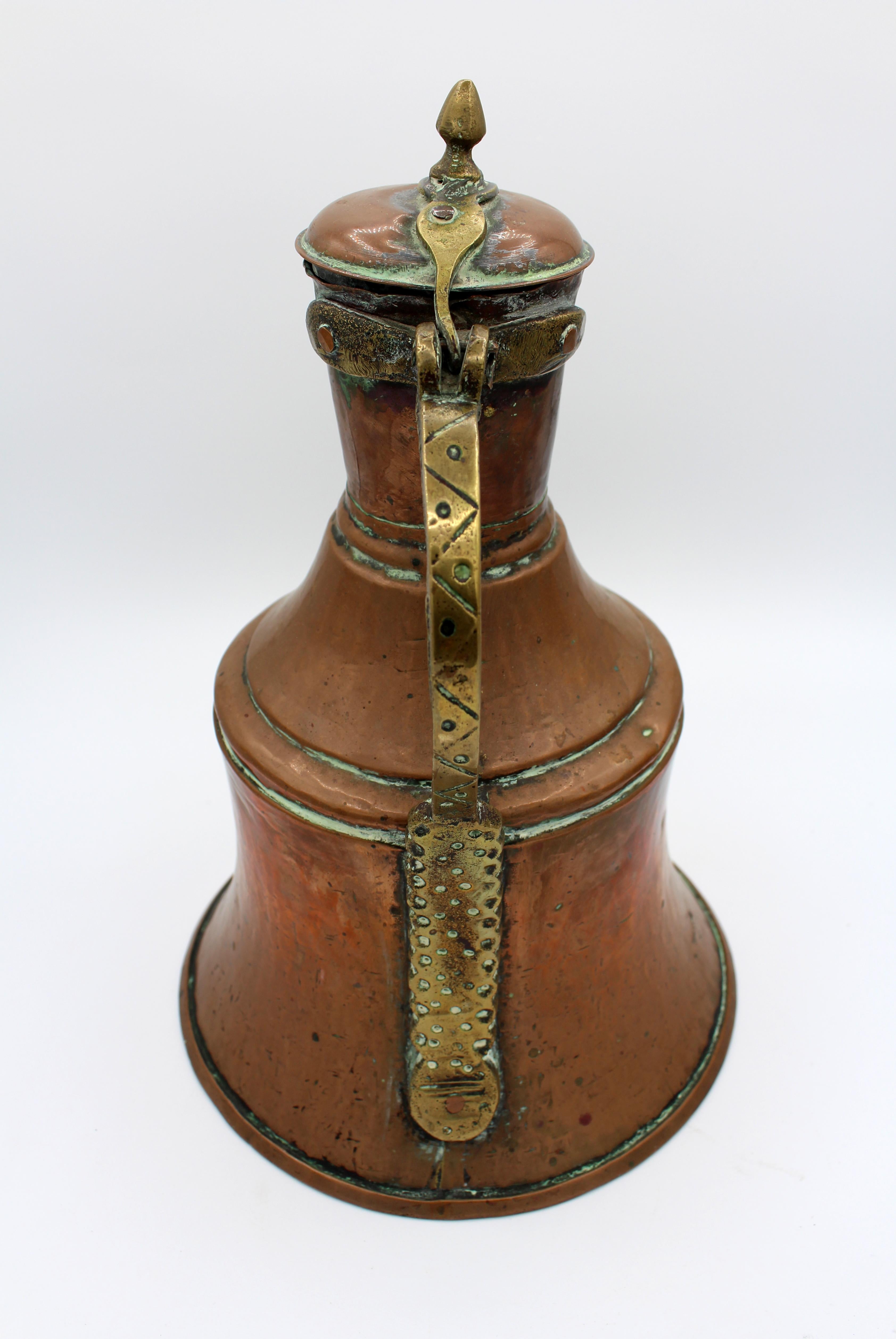 Brass Later 19th Century Large Eastern Copper Flagon