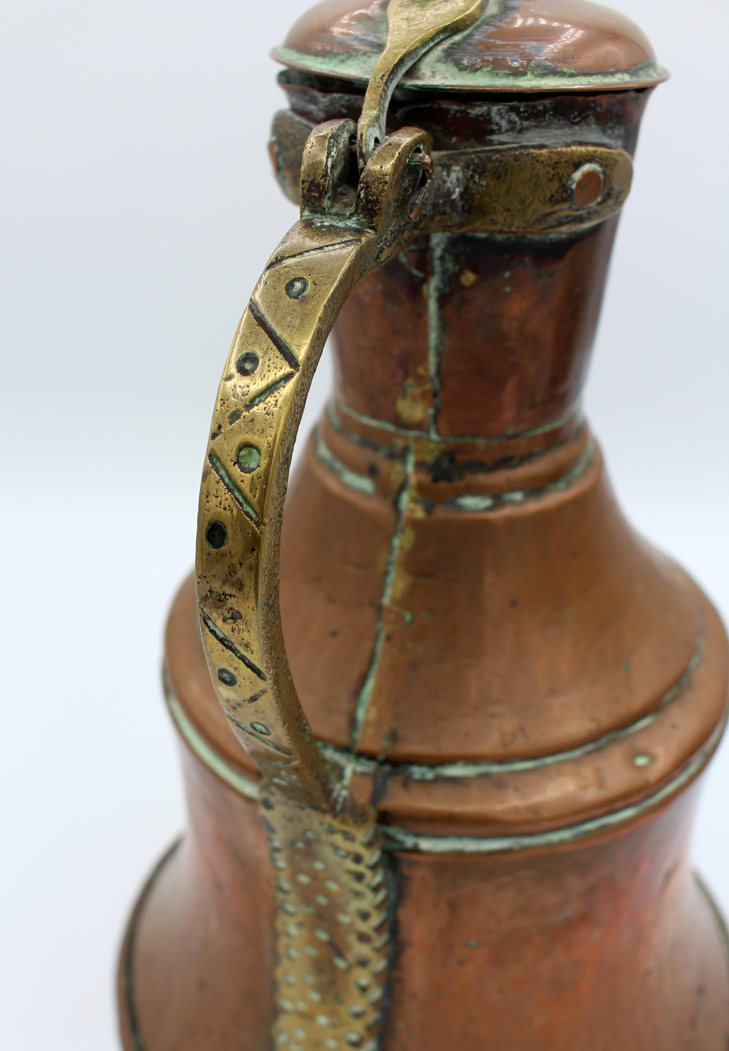 Later 19th Century Large Eastern Copper Flagon 4