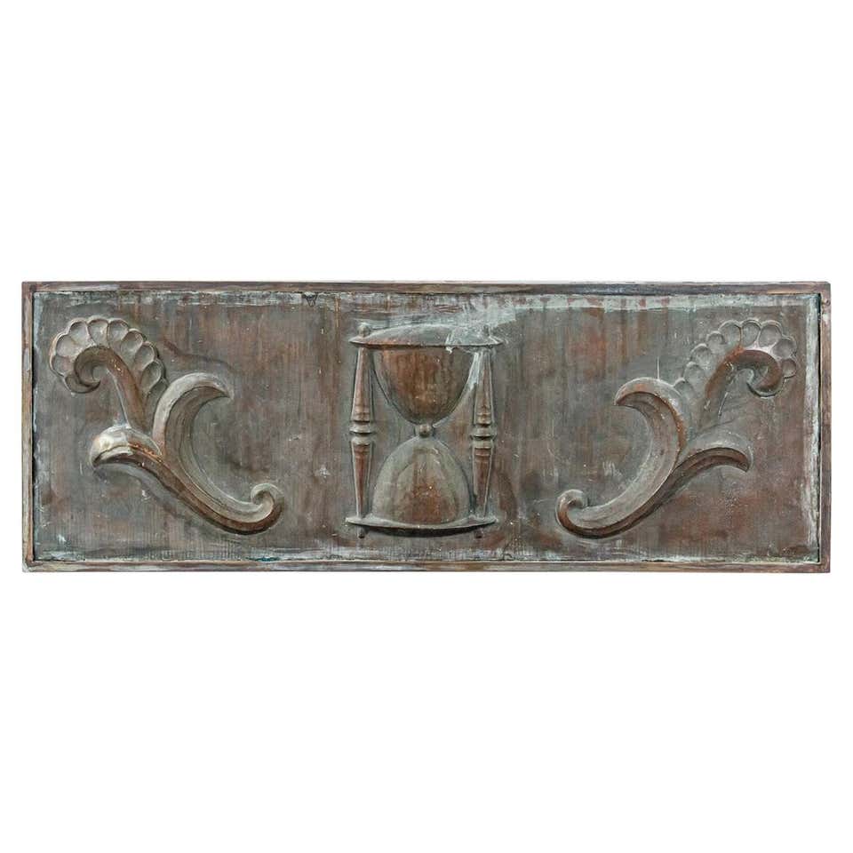 American Country Tole Painted Clock Makers Sign For Sale at 1stDibs