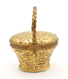Later 20th Century Limoges Basket Trinket Box