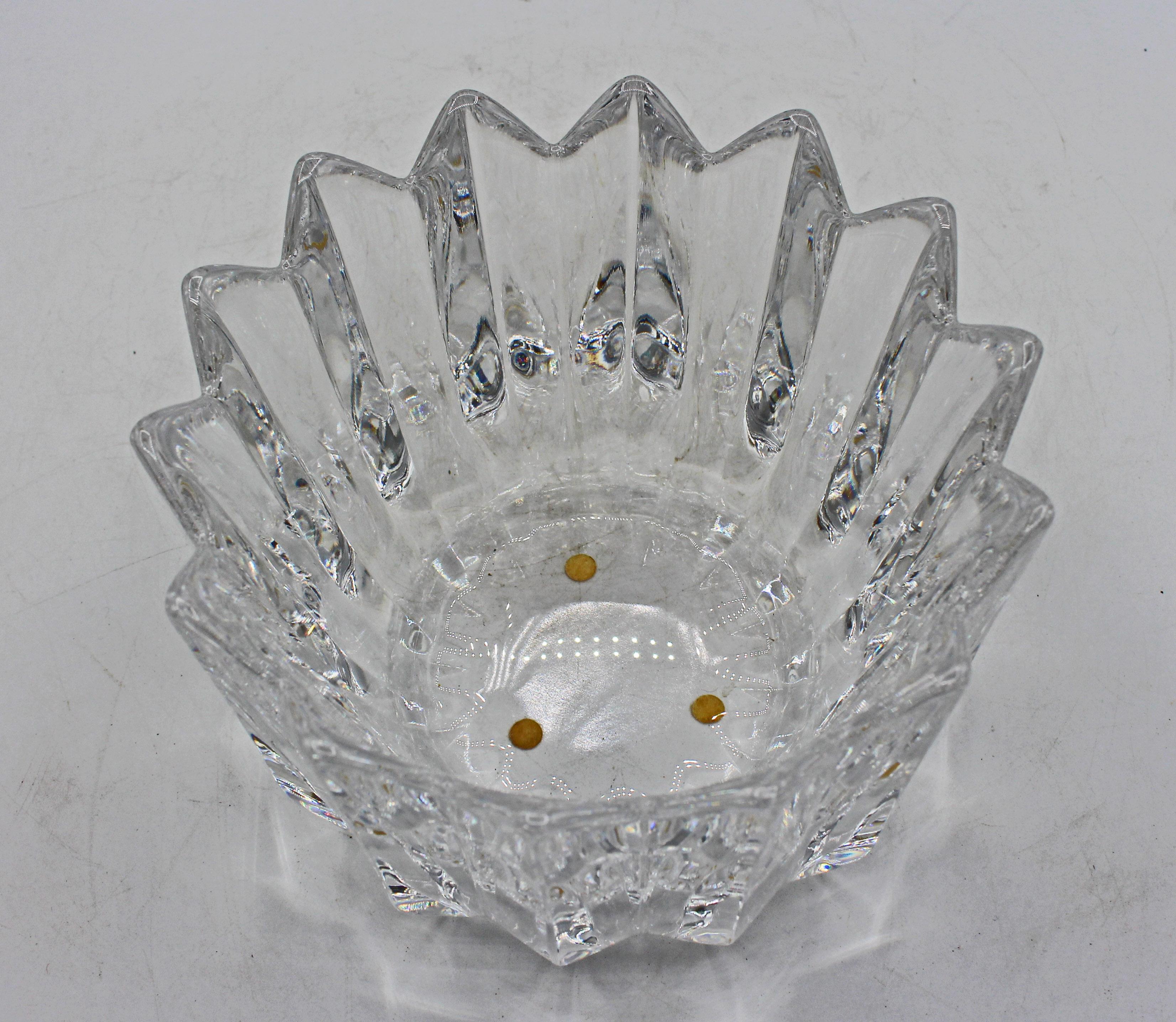 Postmoderno Ciotola di cristallo Orrefors 