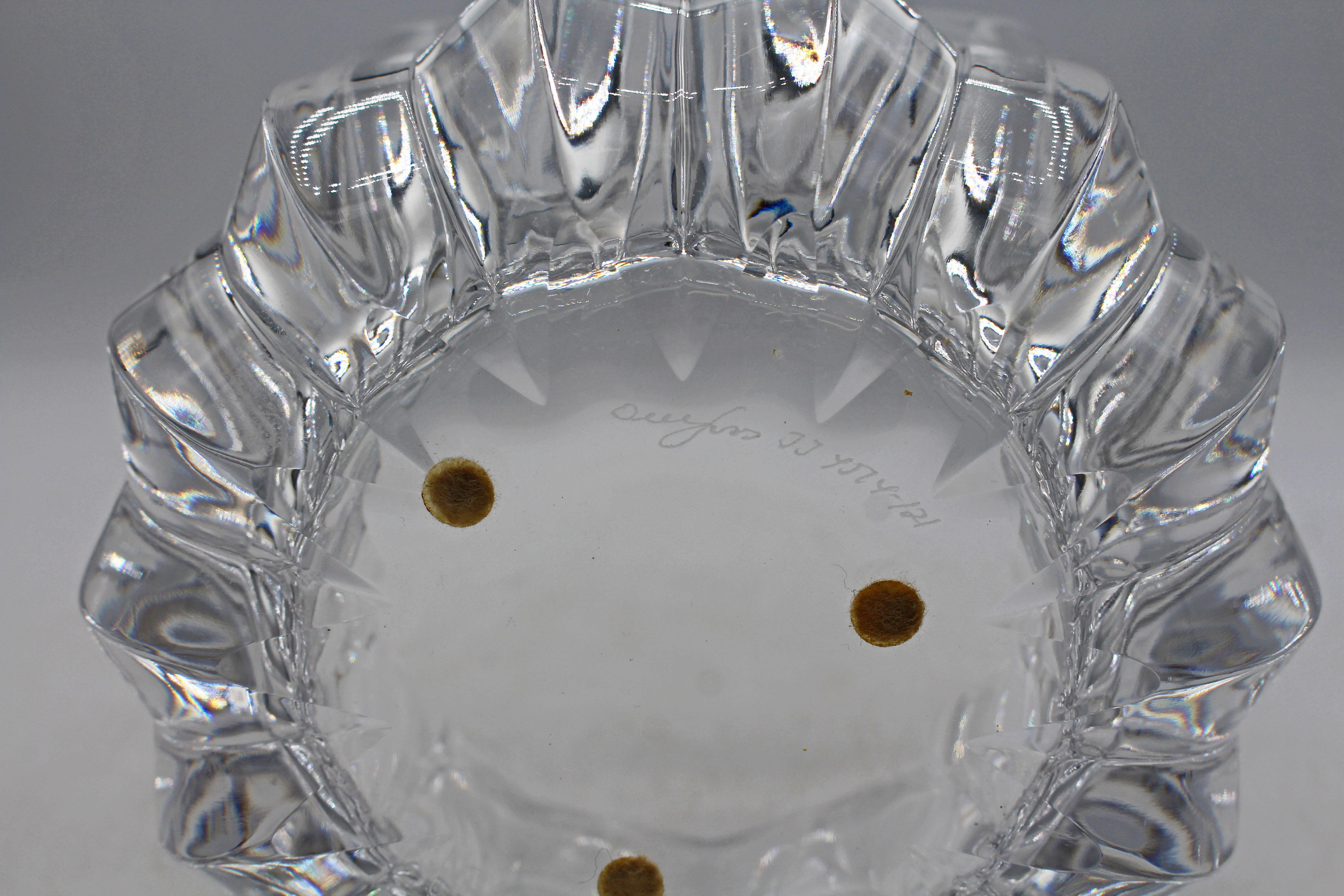 Stampato Ciotola di cristallo Orrefors 