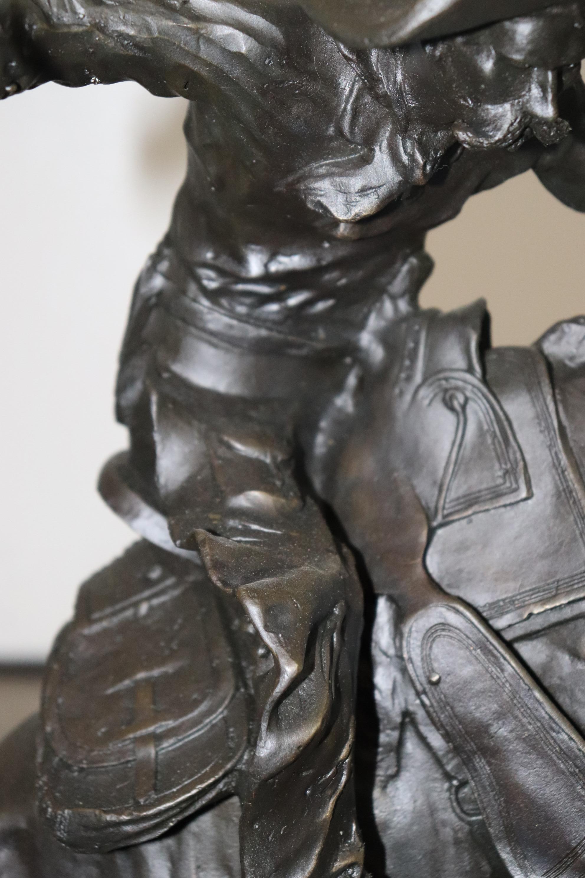 Late 20th Century Later Replica Bronco Buster by Frederic Remington Bronze Sculpture