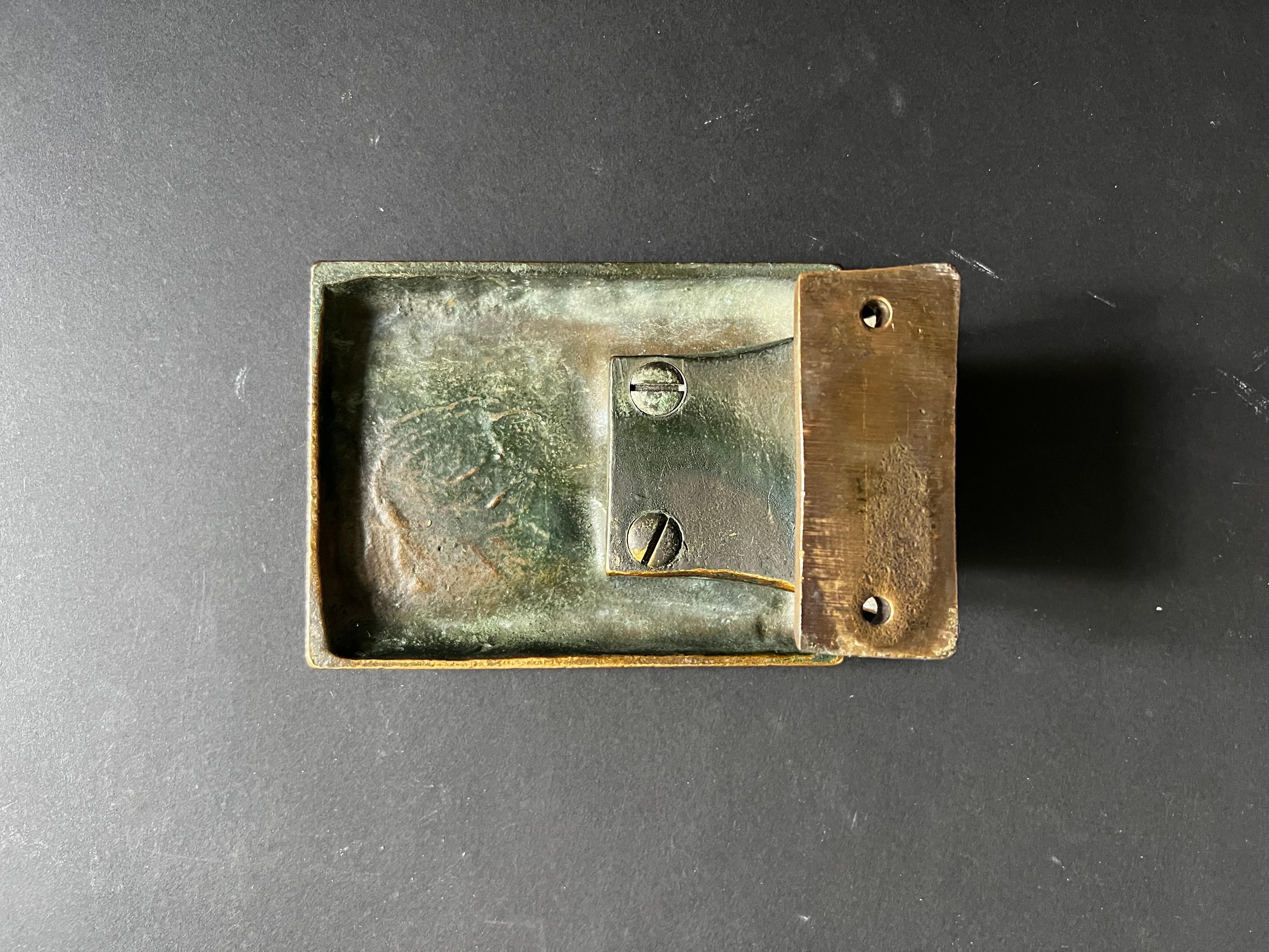 Lateral Bronze Door Handle with Abstract Design, 20th Century, European 2