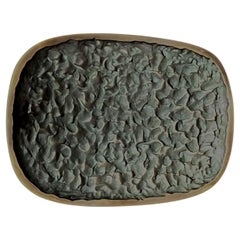 Lateral Bronze Push-Pull Handle with Abstract Pattern European 20th Century