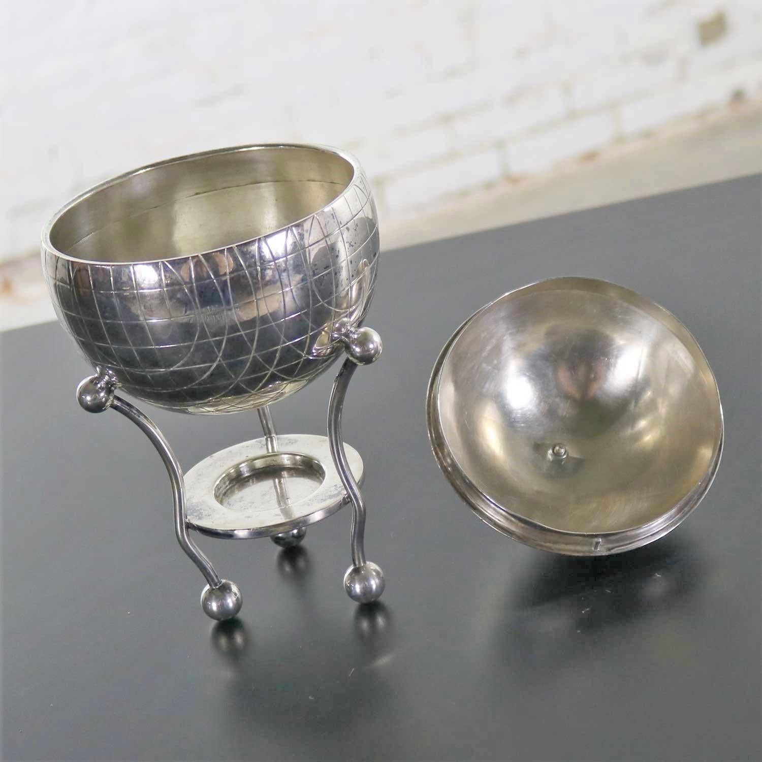 Latham & Morton Silver Plate Egg Warmer Globe Orb Shape Victorian For Sale 2