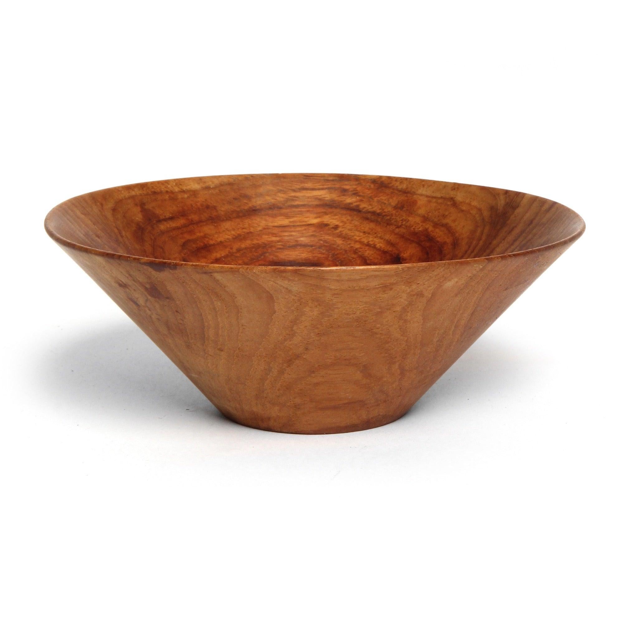 Japanese Lathe Turned Teak Bowl by Shigemichi Aomine for National Crafts Council For Sale