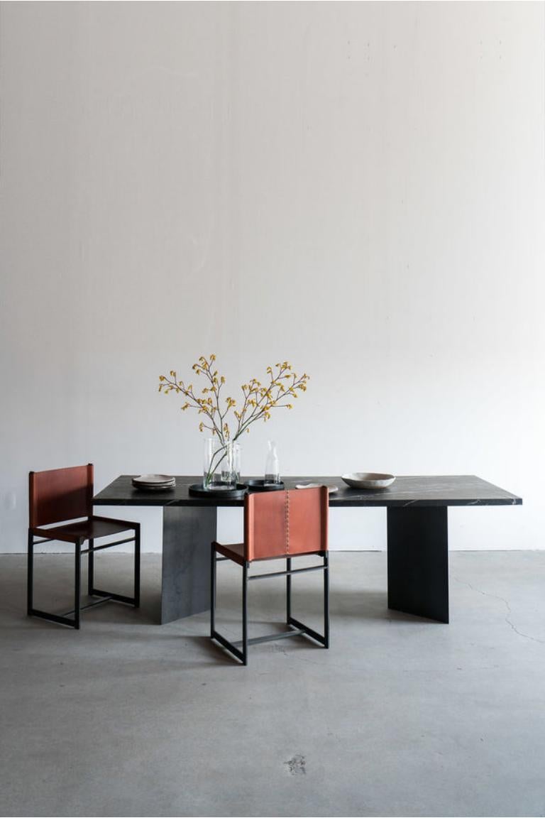 Blackened Latigo Dining Chair (CHS) by Croft House