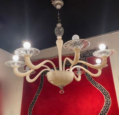 Latimo Venitian Chandelier Attributed to Fulvio Bianconi, Italy, 1970