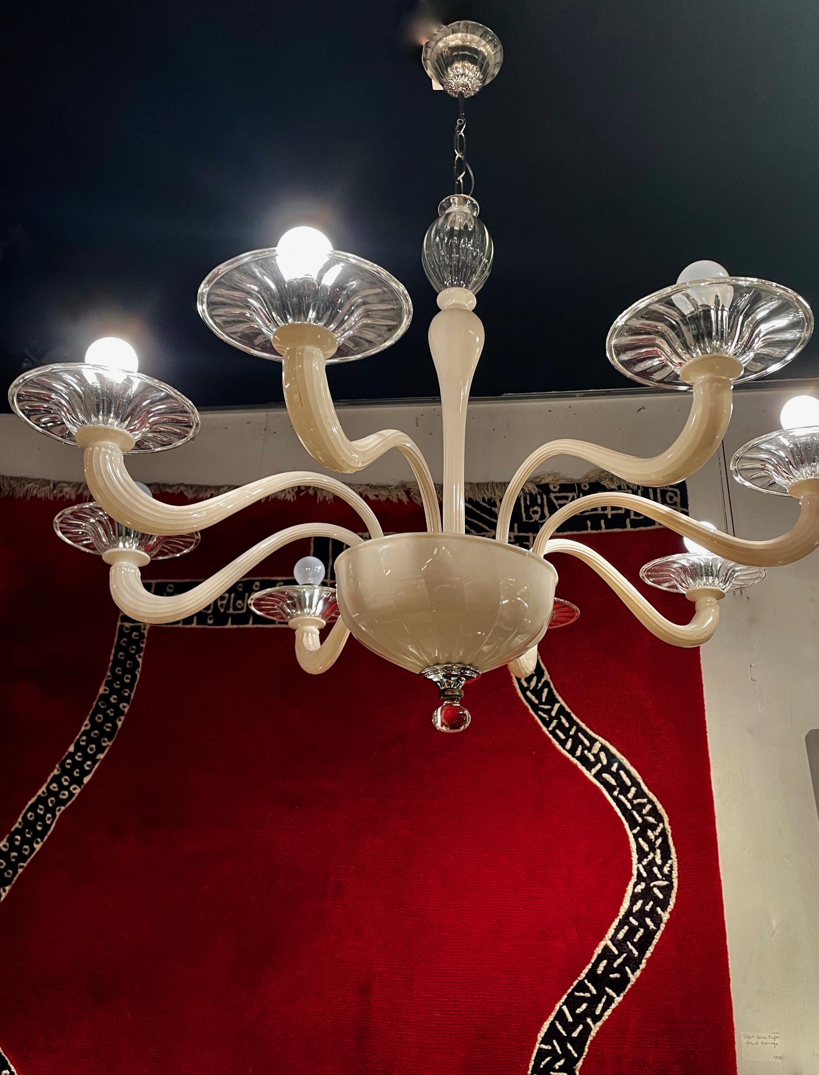 Latimo Venitian Chandelier Attributed to Fulvio Bianconi, Italy, 1970 In Good Condition In Brussels, BE