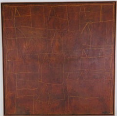 Artista latinoamericano Sergio Hernández Oaxaca, México, Óleo grande sobre lienzo 1983