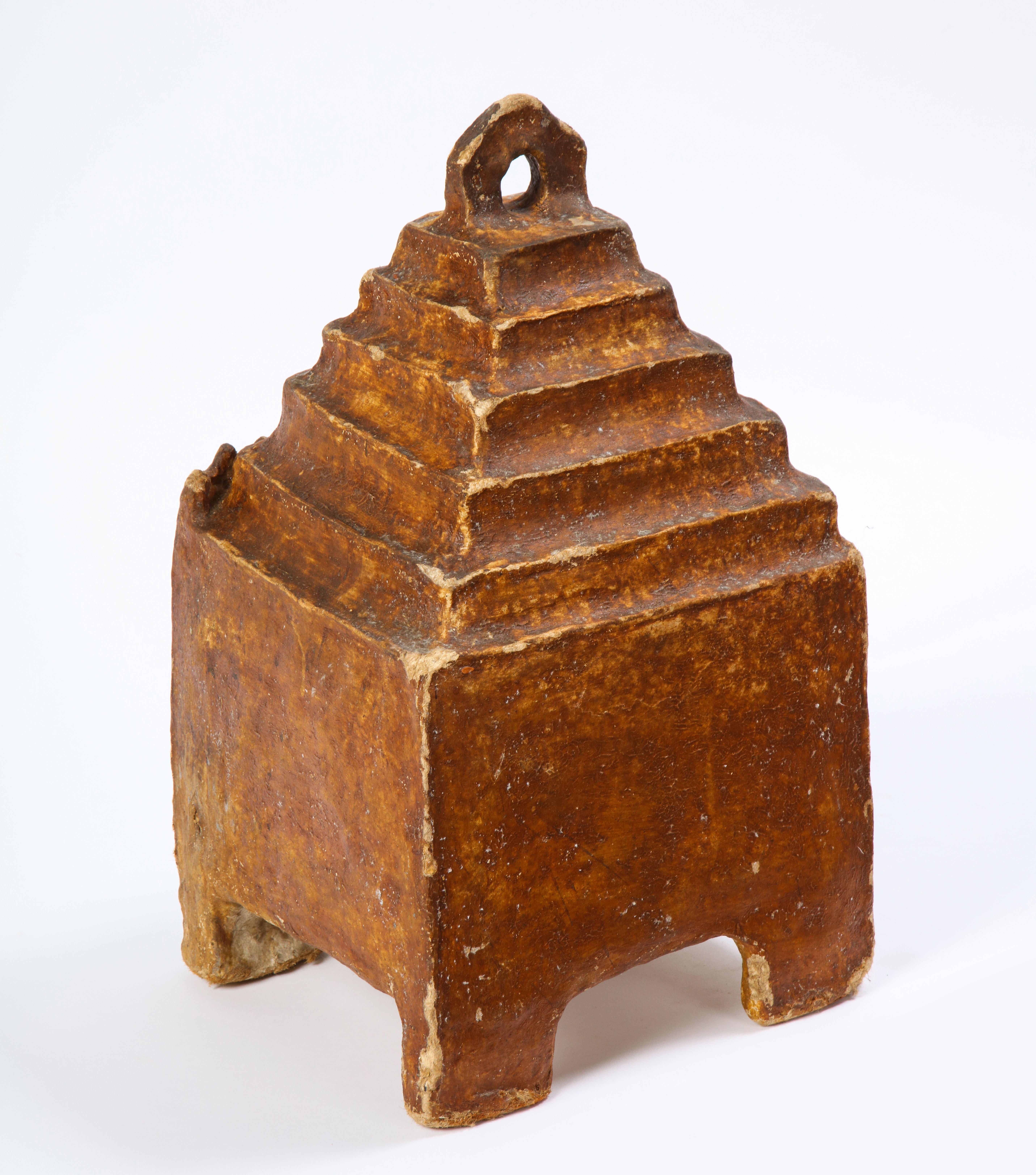 Latin American Mirrored Inset Composition Birdhouse, 20th Century In Good Condition For Sale In New York, NY
