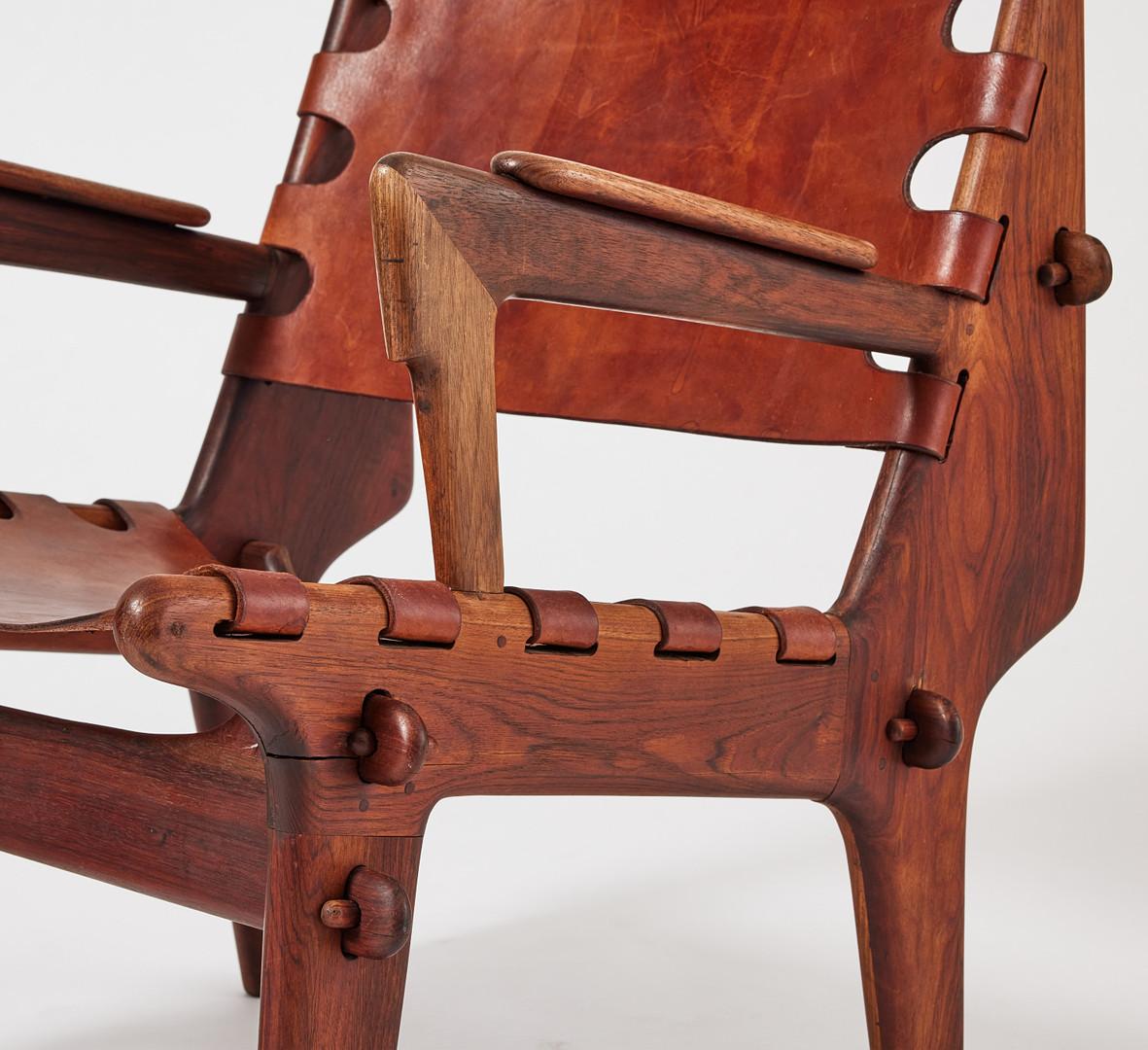 Chair Width: 27 in / 68.58 cm Chair Depth: 27 in / 68.58 cm Chair H: 29.5 in / 74.93 cm Seat H: 16 in / 40.64 cm Arm H: 24 in /60.96 cm 
Ottoman Width: 18.5 in Ottoman Depth: 18.5 in Ottoman Height: 18.5 in

Designed in the 1960s by Angel Pazmino