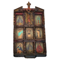 Latin American Religious Folk Art Nicho Retablos Shrine