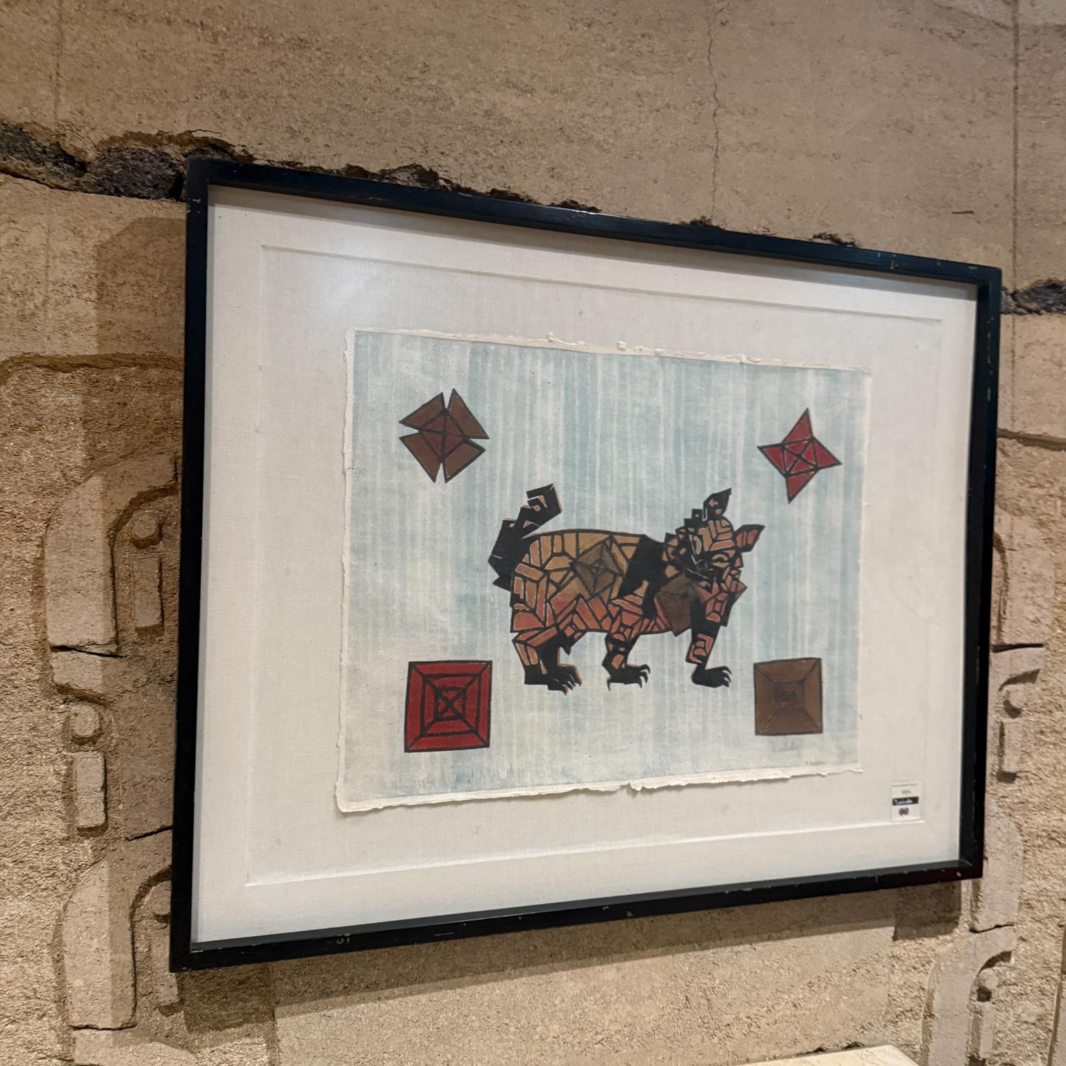 XXIe siècle et contemporain Art latino Francisco Toledo Modernist Cat Oaxaca, Mexique en vente
