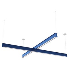 Latis Cross Chandelier by RBW in Blue Anodized Aluminum 8' by 8'