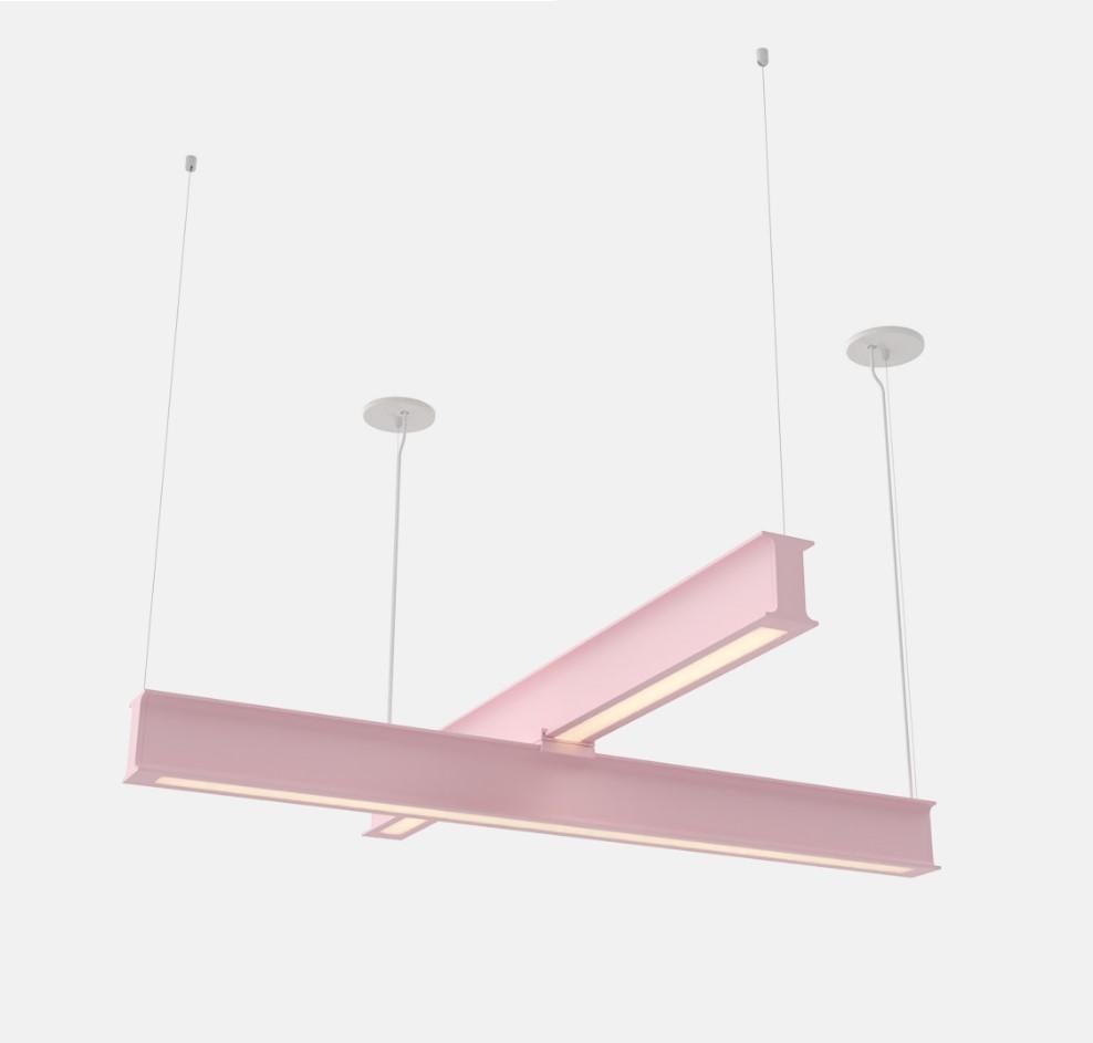 Latis Cross Kronleuchter von RBW in matt weiß pulverbeschichtetem Aluminium 4' x 4' im Zustand „Neu“ im Angebot in Rhinebeck, NY