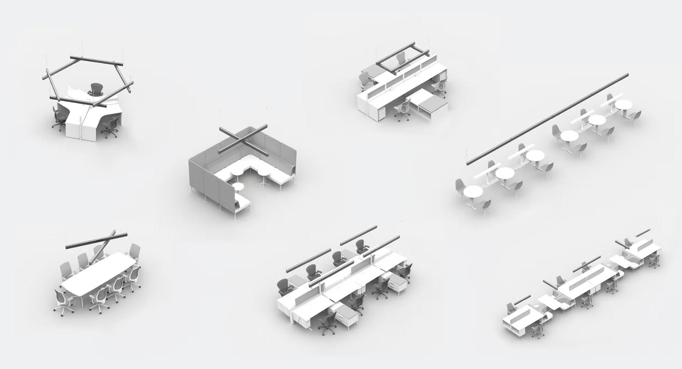 Latis Cross Kronleuchter von RBW aus pulverbeschichtetem Aluminium in Mattweiß 8' x 8' im Angebot 1