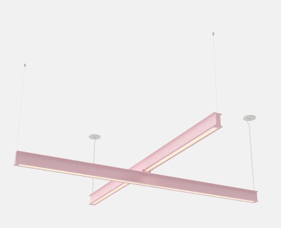 Latis Cross Kronleuchter von RBW aus pulverbeschichtetem Aluminium in Mattweiß 8' x 8' im Angebot 3
