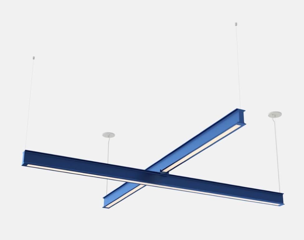 Latis Cross Kronleuchter von RBW in Natural eloxiertem Aluminium 8' durch 8' im Angebot 1