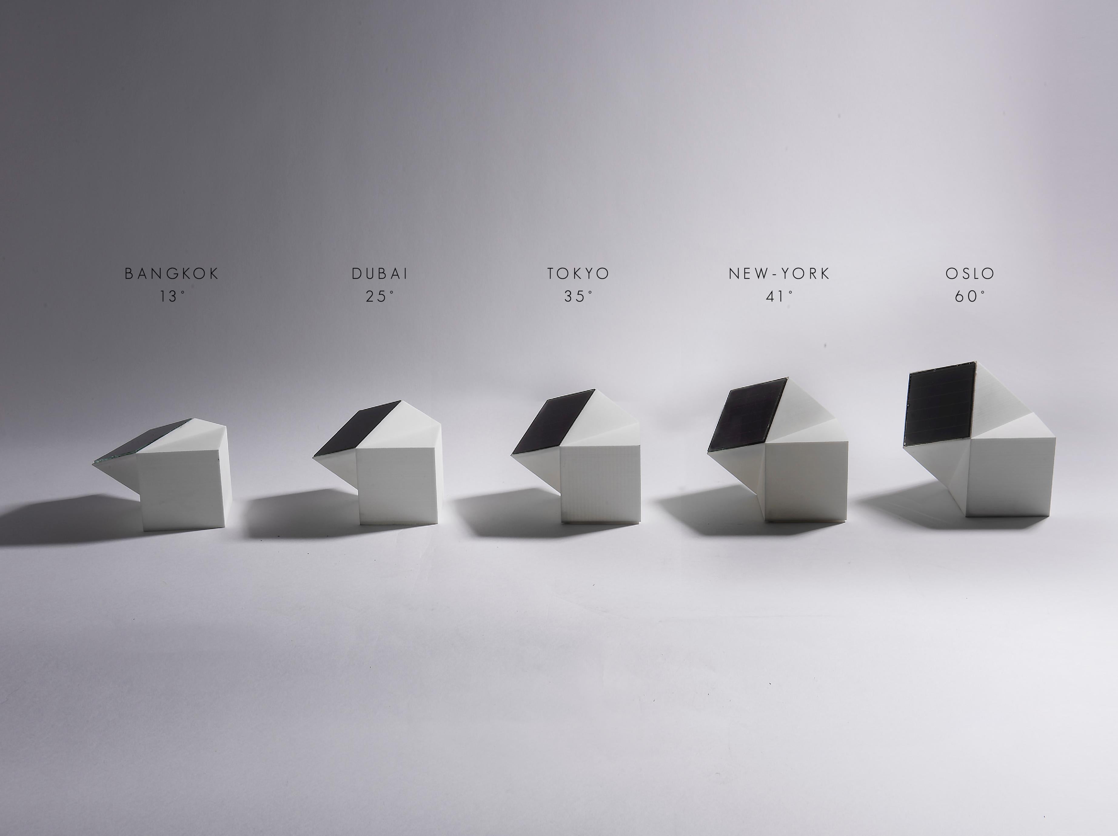 Futurist Latitude Light, 3D Printed Contemporary Solar-Powered, Customizable For Sale