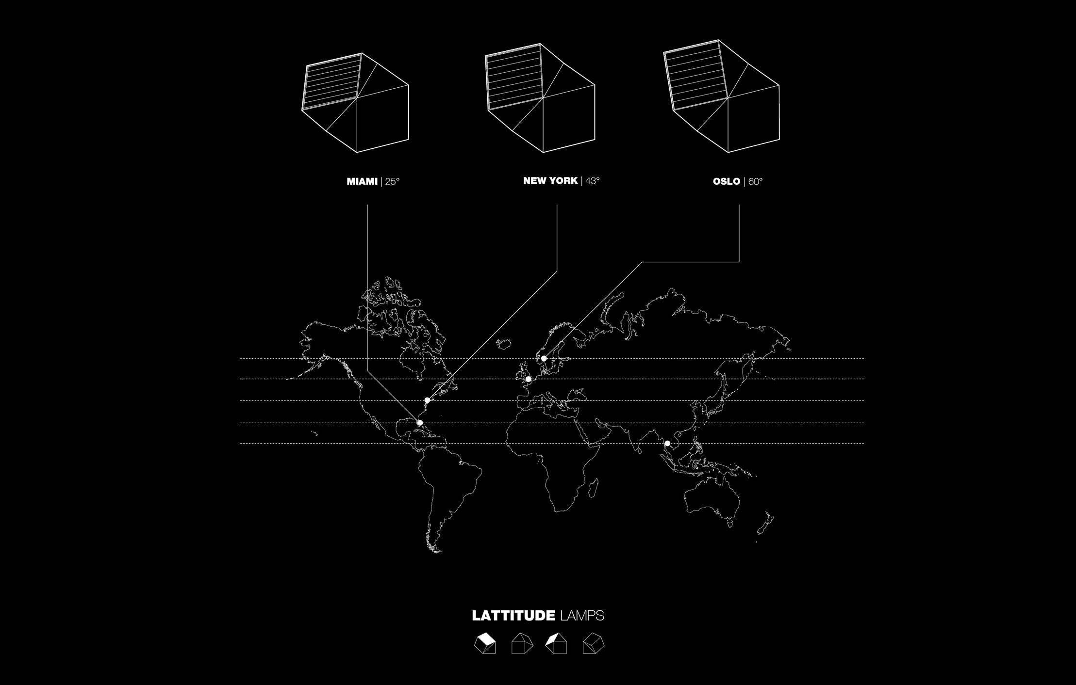 American Latitude Light, 3D Printed Contemporary Solar-Powered, Customizable For Sale