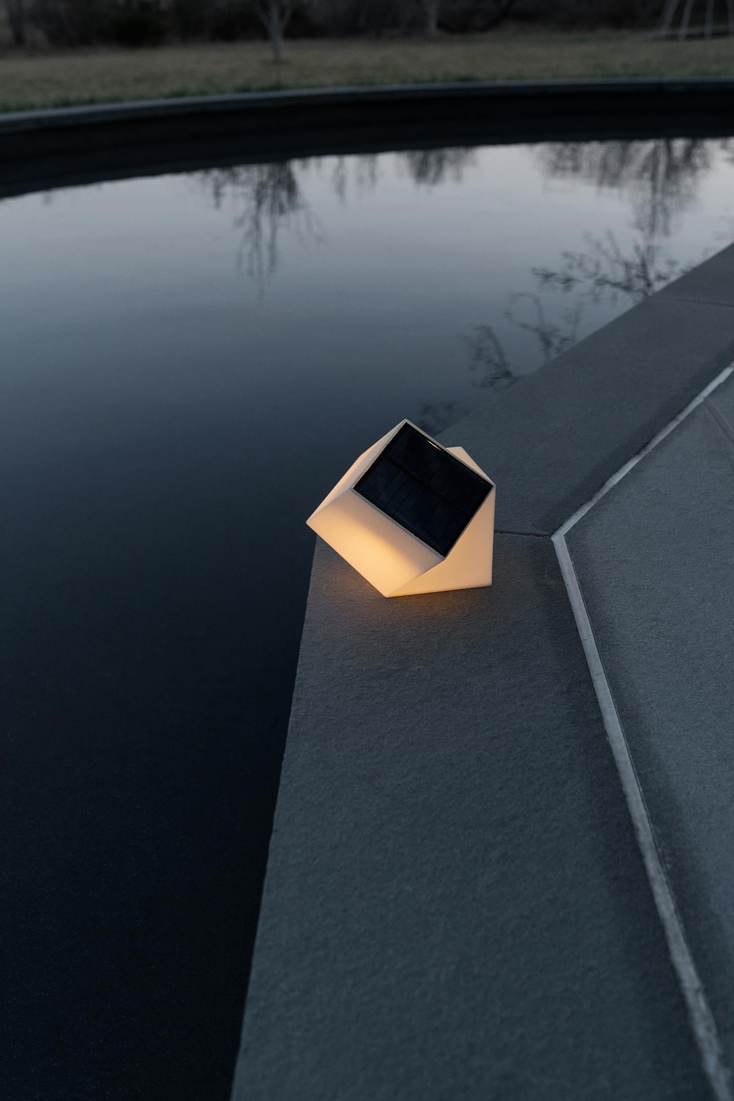 Latitude Light, 3D Printed Contemporary Solar-Powered Translucent, Customizable For Sale 1