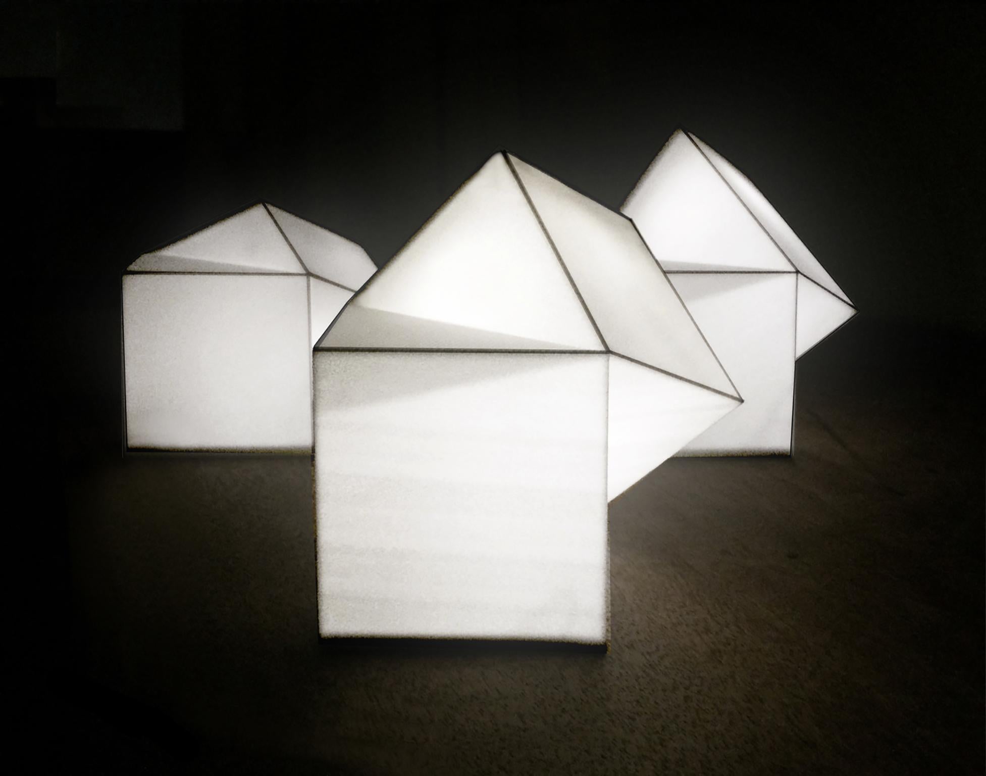 Latitude Light, 3D Printed Contemporary Solar-Powered Translucent, Customizable For Sale 5