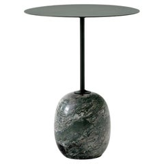 Lato LN8 Deep Green Steel & Verde Alpi Marble, Side Table for &Tradition
