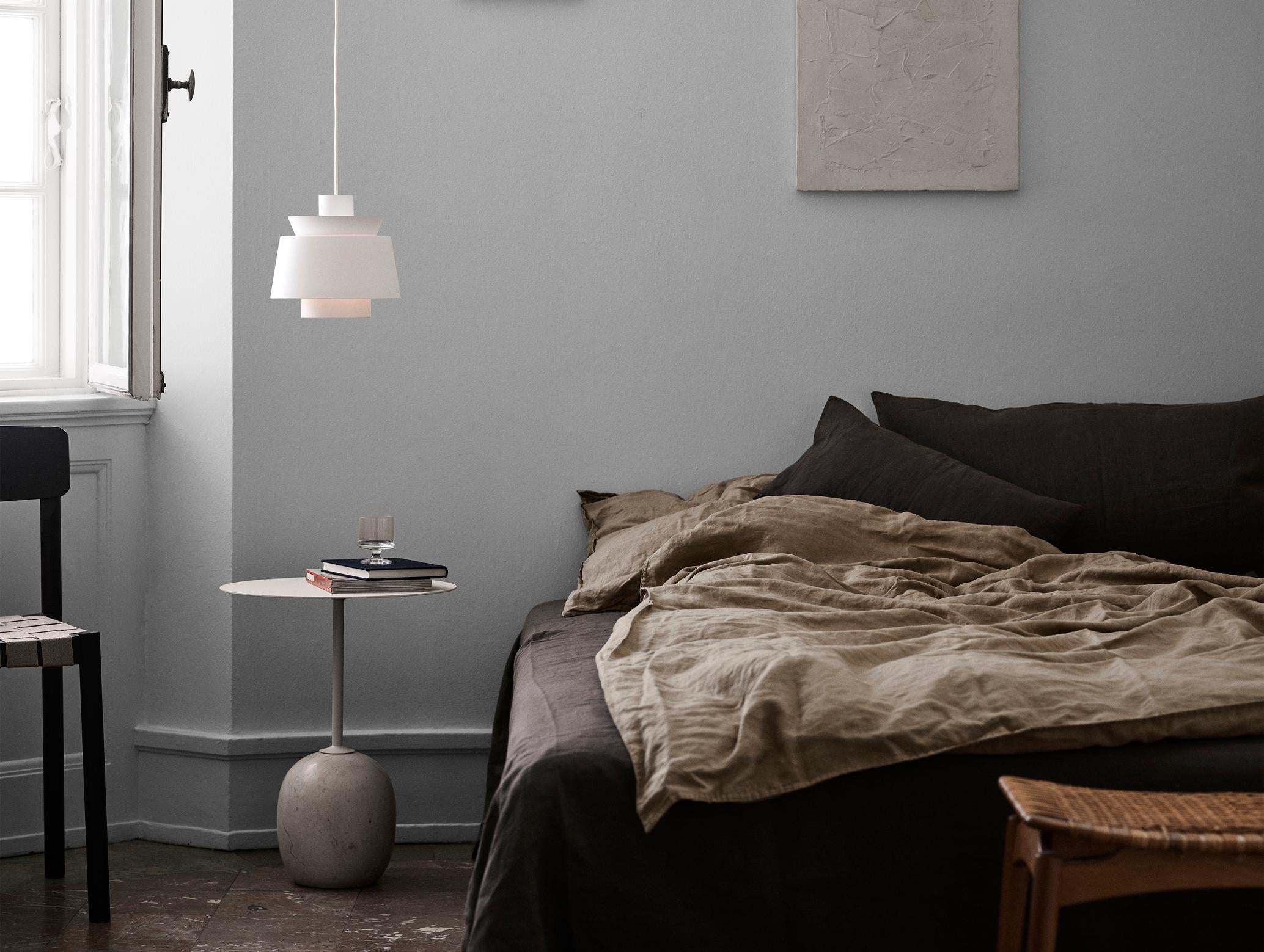 Lato LN8, Round White Steel & Marble, Side Table by Luca Nichetto for &Tradition 5
