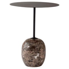 LATO ln8, Warm Black Steel & Marble Side Table by Luca Nichetto for &Tradition 