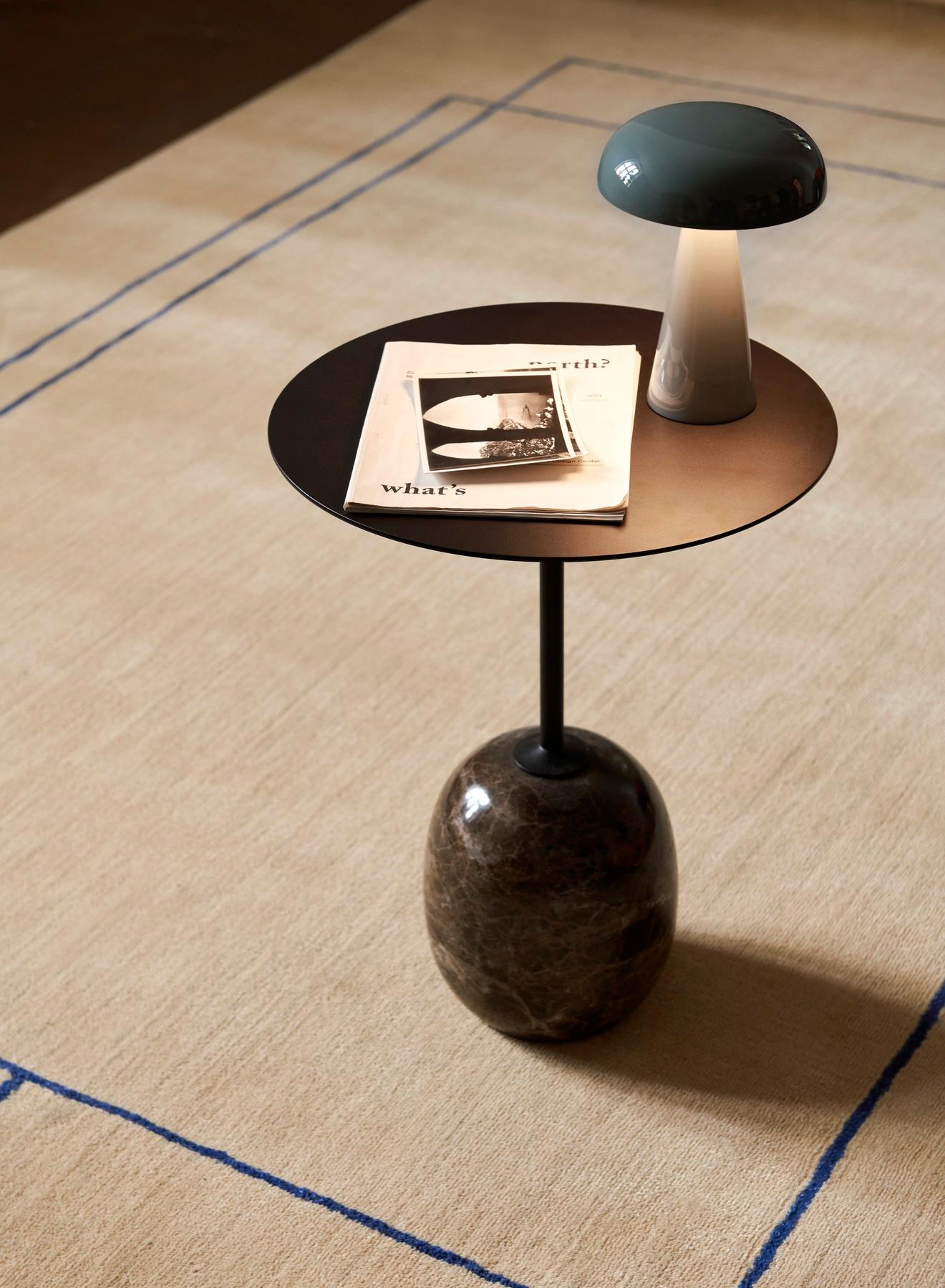 LATO LN8, table d'appoint en acier noir et marbre par Luca Nichetto pour &Tradition en vente 1