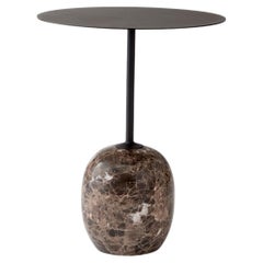 LATO LN8, Mesa auxiliar de acero y mármol negro cálido de Luca Nichetto para &Tradition