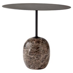 LATO ln9,Warm Black steel & Marble Side Table by Luca Nichetto for &Tradition