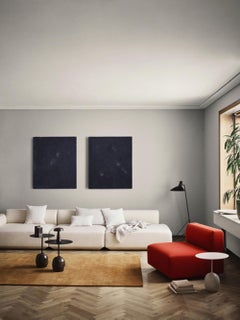 Lato Set of Side Tables in Black Steel & Marble by Luca Nichetto for &tradition