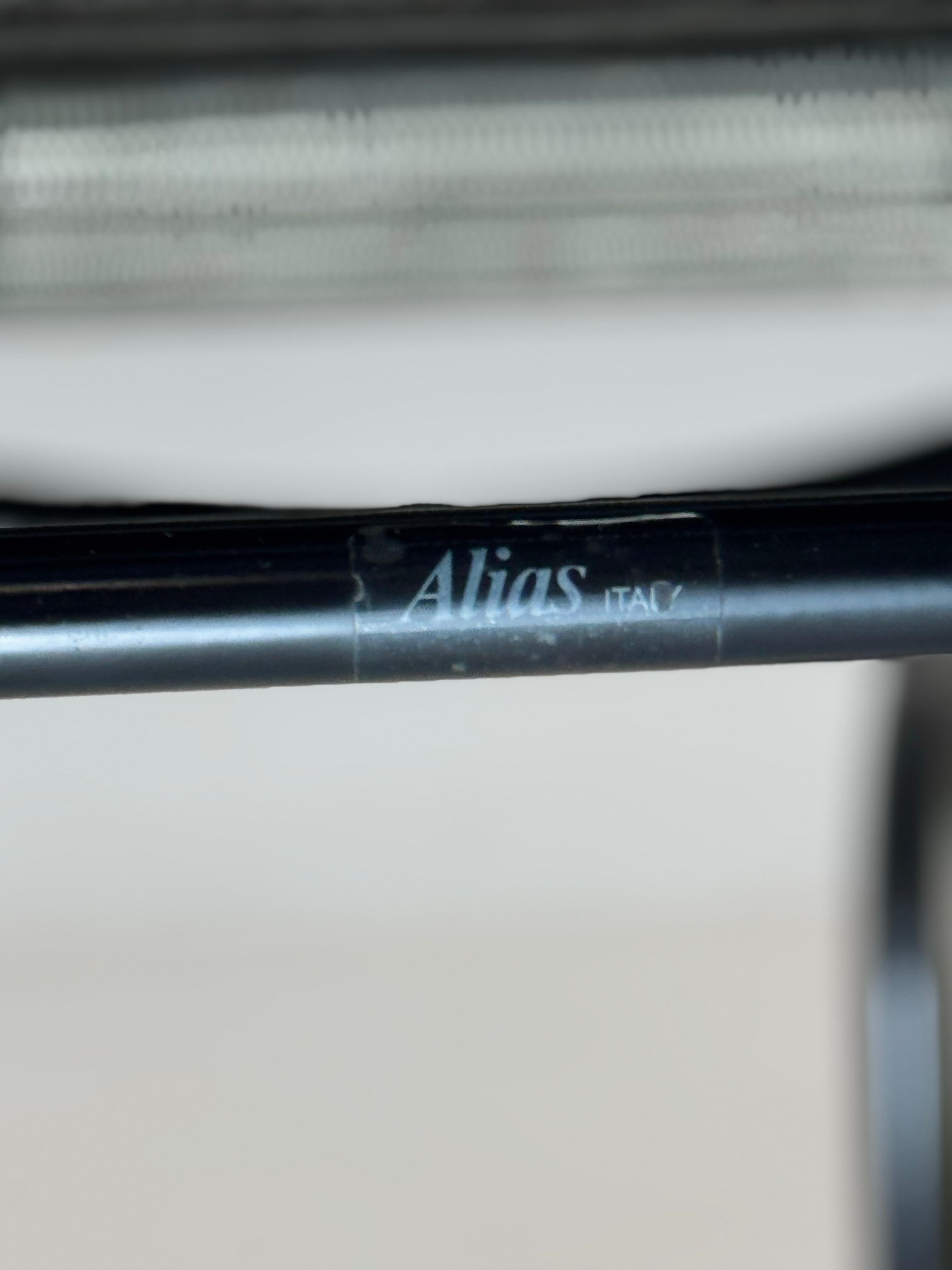 Steel Latonda chair designed by Mario Botta for Alias, Italy 1987 For Sale
