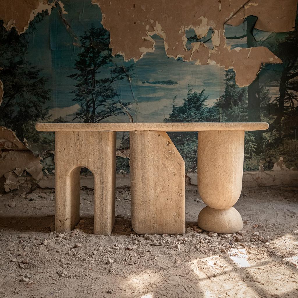 Ltt 1.0 Zeitgenössische Marmorkonsole von RDLC (Moderne der Mitte des Jahrhunderts)