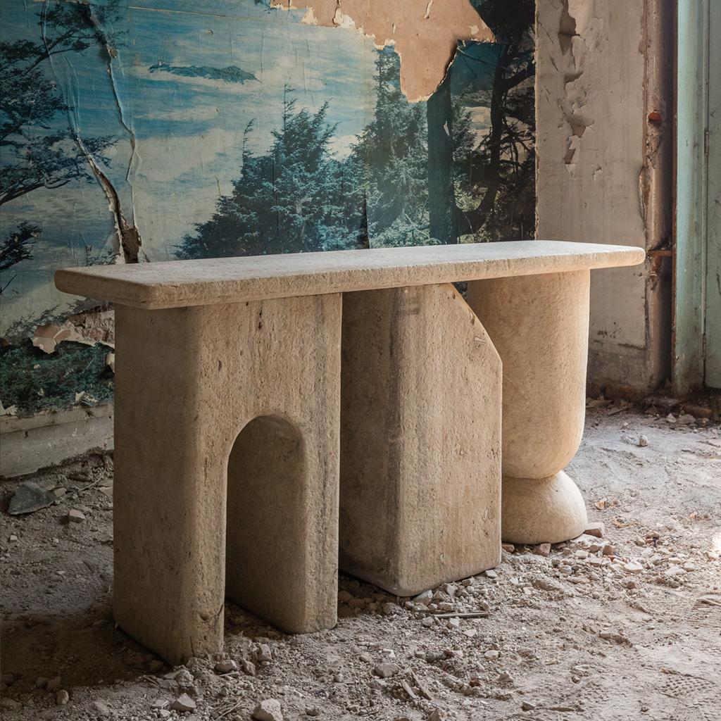 Mexican Lätt 1.0 Contemporary Marble Console by RDLC For Sale