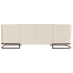 Modern Latte Lacquered High Gloss Cream Sideboard by Caffe Latte