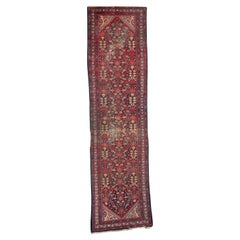 Lattice Malayer Rug with Tangerine Hues and Protective Animals