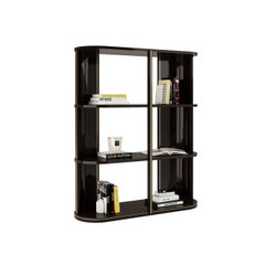 Lattice Modern Bookcase in Glossy Eucalyptus Fumé, Contemporary Design