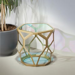 Lattice Side Table Gold
