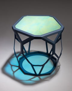 Lattice Side Table Navy