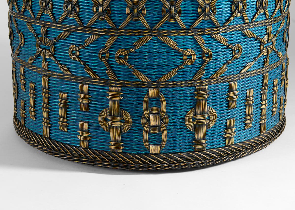 Teint Lattice & Symbols, table centrale, Peeta Tinay, États-Unis, 2020 en vente