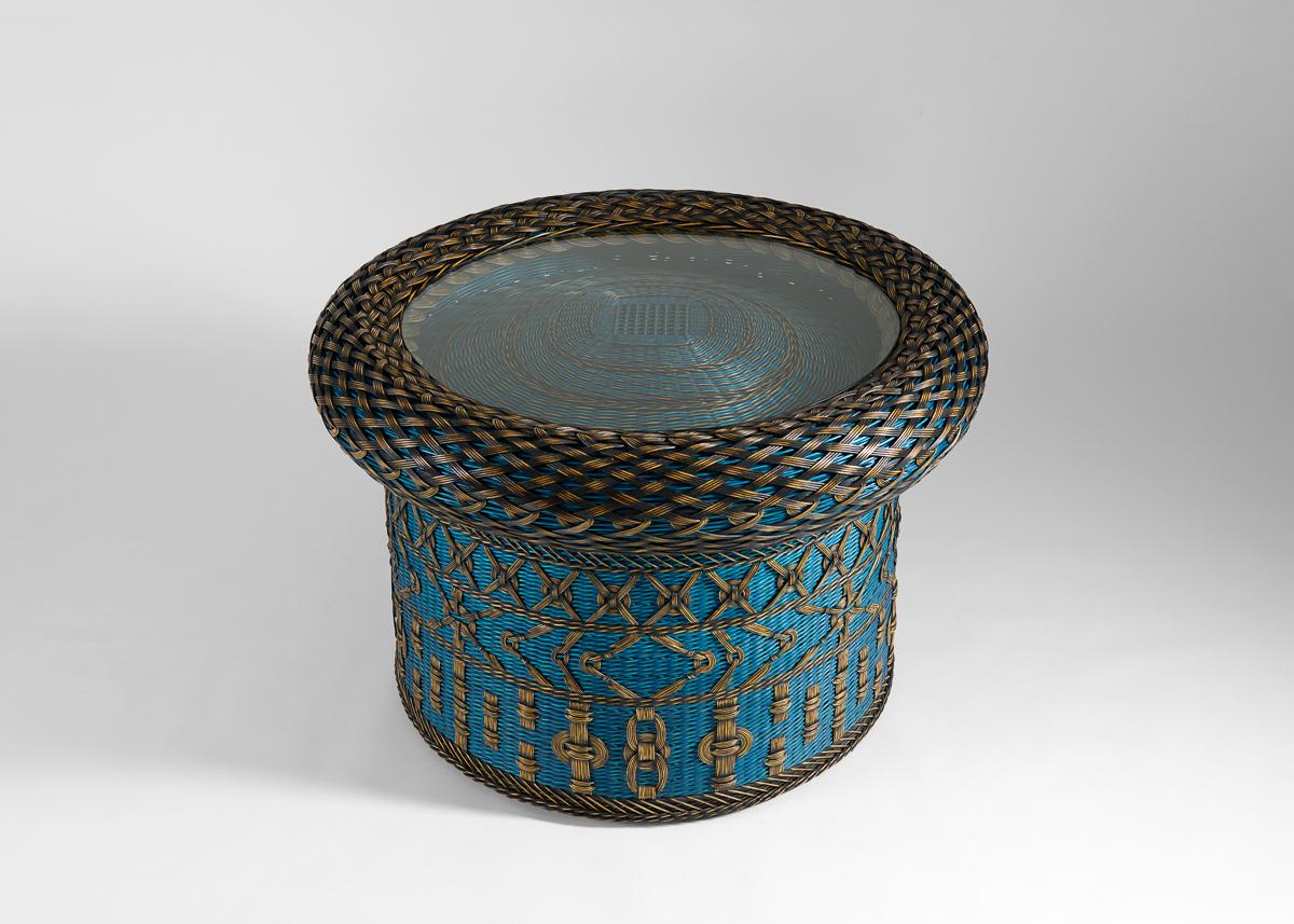 XXIe siècle et contemporain Lattice & Symbols, table centrale, Peeta Tinay, États-Unis, 2020 en vente