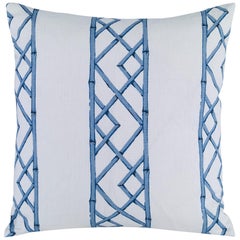 Latticely Pillow in Ultramarine by CuratedKravet