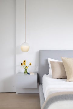 Lattimo Lámpara Colgante Barril Grande, Vidrio Soplado a Mano - Fabricada por Encargo